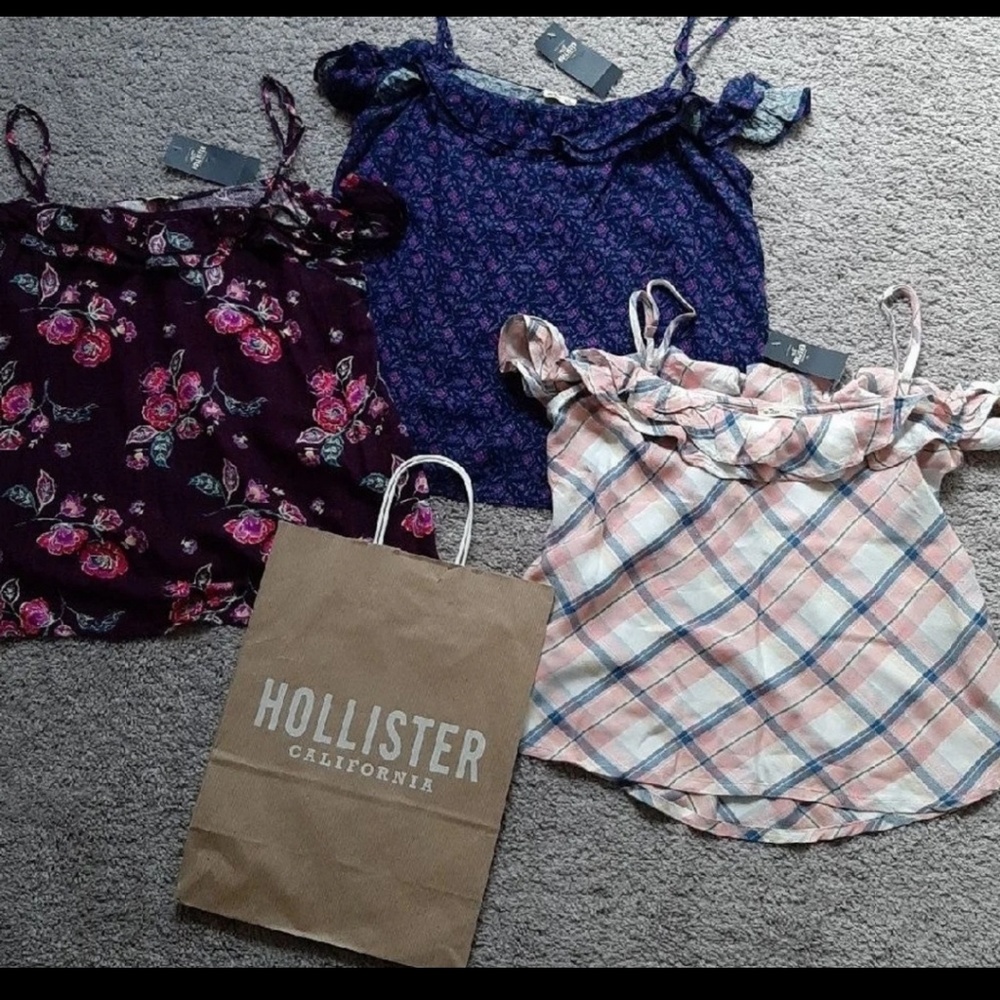 Holister Off Shoulder Top Bundle of 3 (NWT)